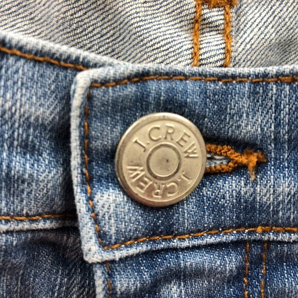 J. Crew Womens Jeans Size 4 City Fit Flare Frayed Hem Blue Denim Casual Y2K - Picture 10 of 16